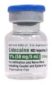 Lidocaine Hydrochloride Injection USP 5 mL SDV PF