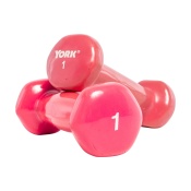Cando Color-Coded Vinyl Coated Solid Iron Dumbbell