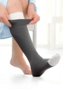 Jobst Ulcercare Therapeutic Open Toe Knee High 40 mmHg Compression Stocking and Liner