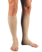 Jobst Relief 30-40 mmHg Open Toe Knee High Compression Stockings with Silicone Border