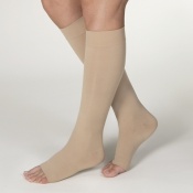 Jobst Opaque 15-20 mmHg Open Toe Knee High Moderate Compression Stockings