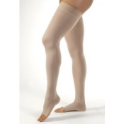 Jobst Opaque 30-40 mmHg Open Toe Thigh High Extra Firm Compression Stockings with Silicone Band