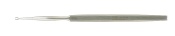 Piffard Dermal Curette, 5-1/2" (14 cm), Oval, Narrow Handles, Size 00 (1 mm Diameter)
