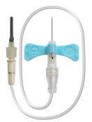Blood Collection Set, Safety Push Button with Pre-Attached Holder, 21G x ¾" Needle, 12" Tubing