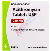 Azithromycin Tablets USP 250 MG (Compare Zithromax)
