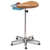 Stationary Blood Draw Stand with Bin, Half-Round, ClintonClean Plastic