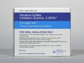 Albuterol Sulfate Inhalation Solution .083% 3ml 25/PK
