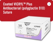 Coated VICRYL Plus Antibacterial (polyglactin 910) Suture, Precision Point - Reverse Cutting