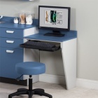 Computer Station Wall Mount Desk with 1 Leg