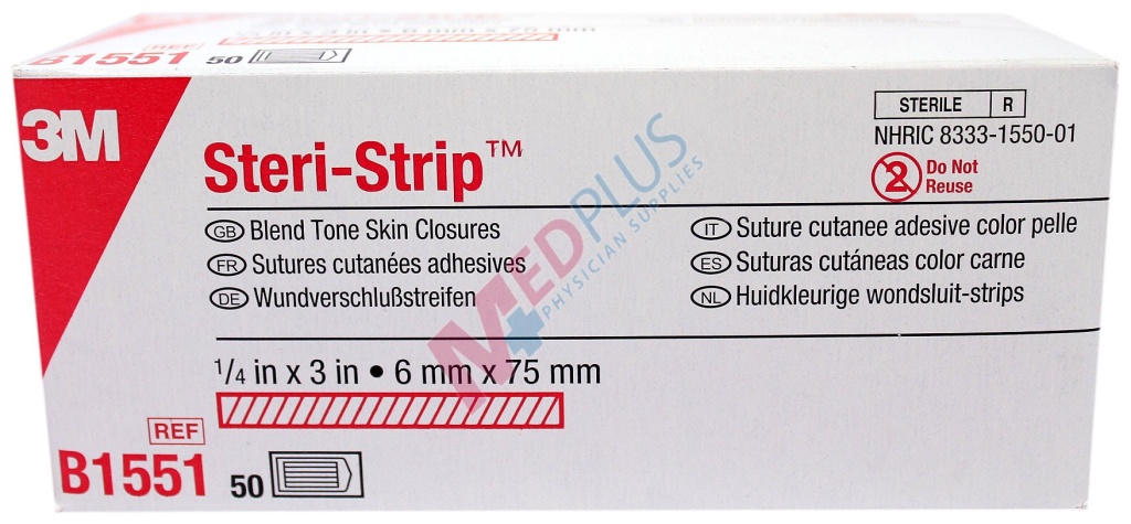 3M Steri-Strip™ Adhesive Skin Closure Strips, Reinforced, Sterile
