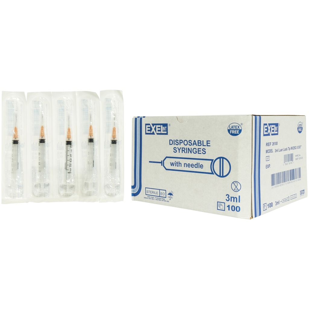 Exel Luer Lock Syringe With Needle - Med-Plus Physician Supplies