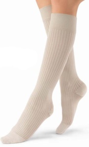 Jobst soSoft 8-15 mmHg Women's Ribbed Pattern Knee High Mild Compression Socks