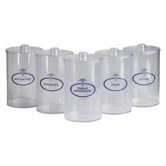 Dukal Tech-Med Plastic Sundry Jars, Clear
