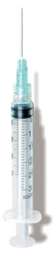 Luer Slip Syringe & Needle, 3cc, 20G x 1